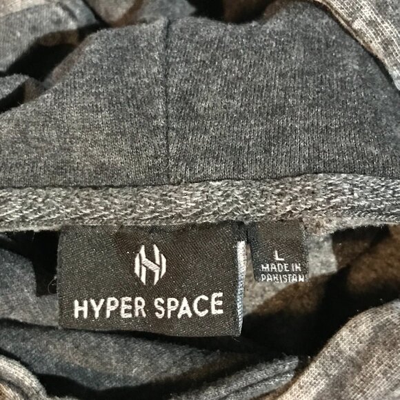 swtr027 - Gray Hyper Space NASA planetary hoodie Large - Picture 7 of 9